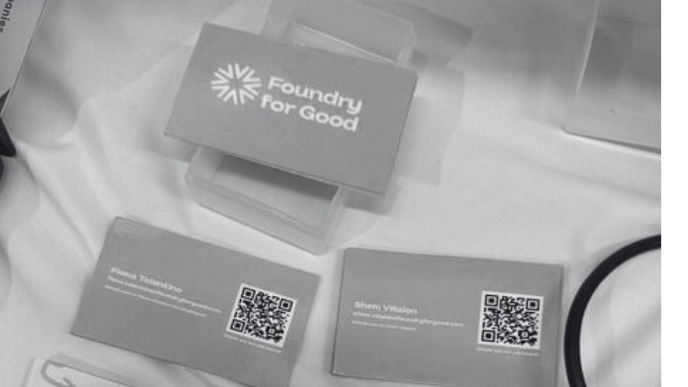 Foundry for Good materials prepared for a community event